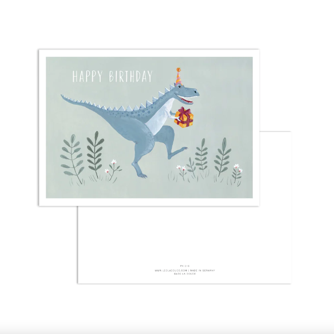 POSTKARTE - HAPPY BIRTHDAY DINO