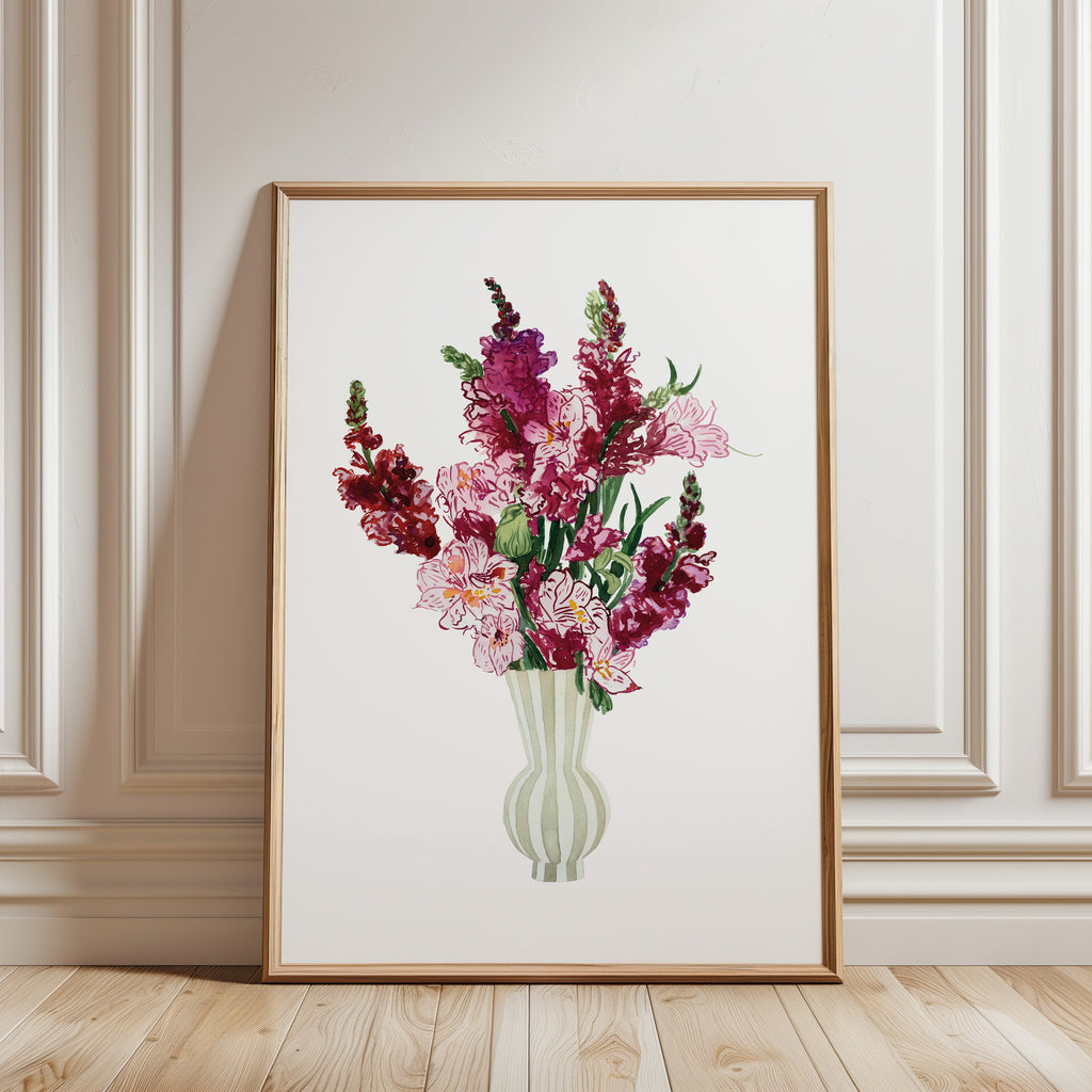 KUNSTDRUCK – PINK FLOWER BOUQUET