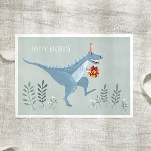 POSTKARTE - HAPPY BIRTHDAY DINO