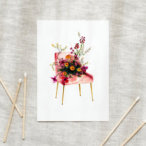 POSTKARTE - FLOWER CHAIR